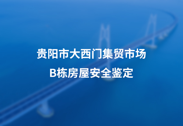 贵阳市大西门集贸市场B栋房屋安全鉴定