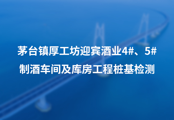 茅台镇厚工坊迎宾酒业4、5制酒车间及库房工程桩基检测