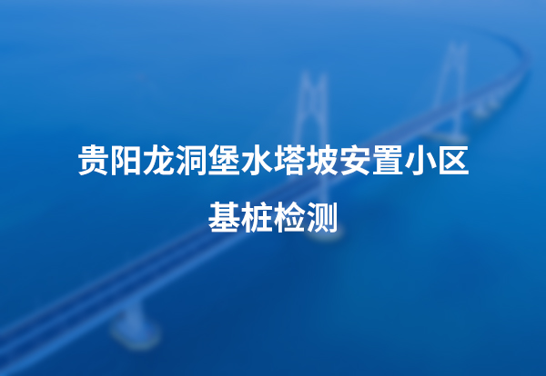 贵阳龙洞堡水塔坡安置小区基桩检测