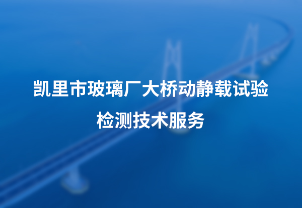凯里市玻璃厂大桥动静载试验检测技术服务